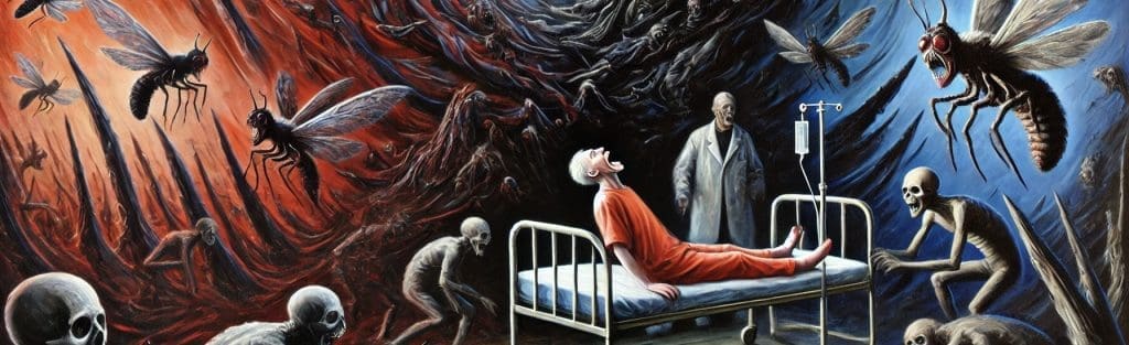 Patient souffrant d'un delirium tremens
